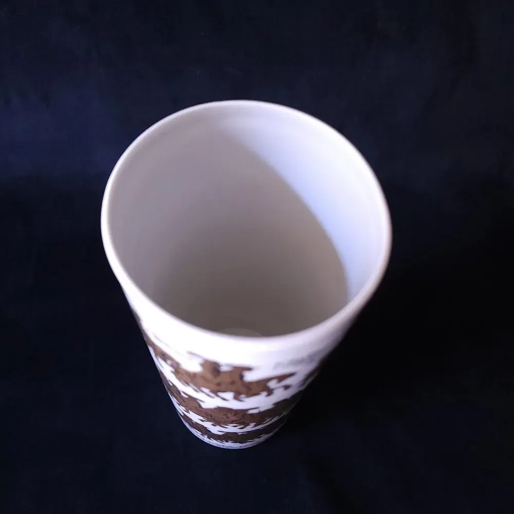 Rare Vintage Gerold Porzellan Bavaria Gilt Porcelain West Germany Crusade Vase